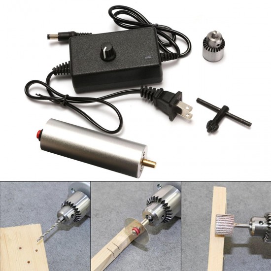 DC 6V-24V Aluminum Alloy Mini Electric Drill Adjustable Speed DIY Tool DC 6V-24V Aluminum Alloy Mini Electric Drill Adjustable Speed DIY Tool