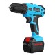 12V/21V Electric Cordless Hand Drill Kit 15+1/18+1 Torque Household Electric Screwdriver Driver Tool 1/2 Li-Ion Battery Rechargeable