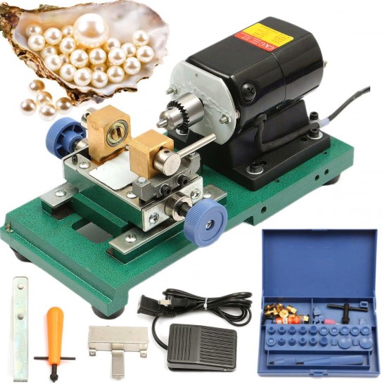 280W 220V Mini Beads Drilling Machine Drills Hole Punch DIY Beads Making Tool