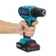 88VF Cordless Electric Drill Rechargeable Screwdriver 18+1 Torque W/ 2 Li-ion Battery