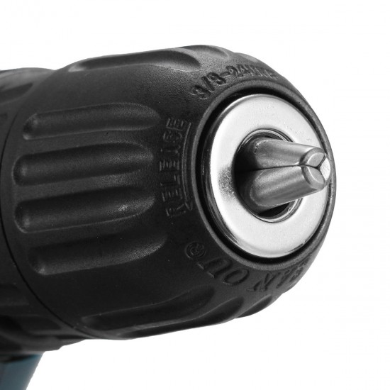 25V Li-Ion Cordless Electric Hammer Power Drills Driver Hand Kit 2 Speed LED