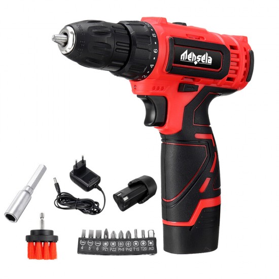 ED-LS1 12V MAX Cordless Drill Driver Double Speed Power Drills With LED Lighting 1/2Pcs 1.5Ah Battery