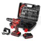 ED-LX1 21V 3 In 1 Cordless Drill Driver Combo Kit Double Speed Power Drills with LED lighting 2Pcs 2.0Ah Battery