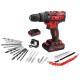 ED-LX1 21V 3 In 1 Cordless Drill Driver Combo Kit Double Speed Power Drills with LED lighting 2Pcs 2.0Ah Battery