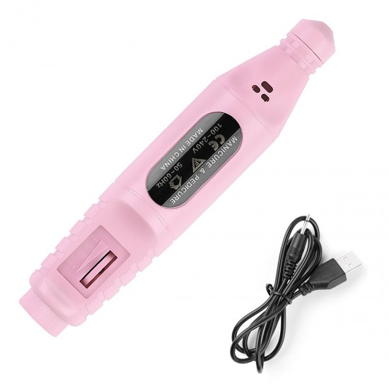 Mini Portable Electric Nail Drill Machine Manicure Pedicure Polishing Tool + 6 Nail Drill Bits