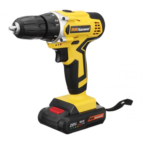 NW-28SY-2 28V Cordless Drill Driver Rechargable Electric Drill Power Drills Driver 0.8-10mm
