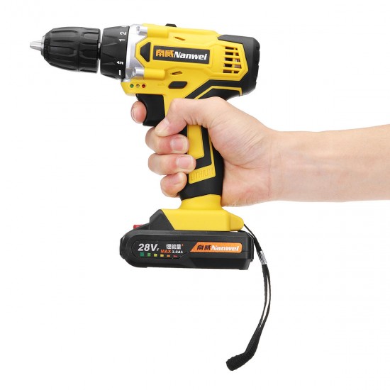 NW-28SY-2 28V Cordless Drill Driver Rechargable Electric Drill Power Drills Driver 0.8-10mm