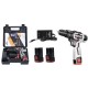 18V Brushed Impact Drill 27N/M Li-ion Rechargeable Electric Flat Drill Screw Driver 2 Speeds 25+3 Gears + 2 Battery 18V Brushed Impact Drill 27N/M Li-ion Rechargeable Electric Flat Drill Screw Driver 2 Speeds 25+3 Gears + 2 Battery