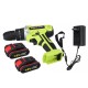 48VF Cordless Electric Impact Drill 2 Speed Power Screwdriver W/ 1 or 2 Li-ion Battery