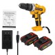 48VF Cordless Electric Impact Drill Rechargeable 3/8 inch Drill Screwdriver W/ 1 or 2 Li-ion Battery