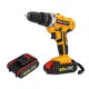 48VF Cordless Electric Impact Drill Rechargeable 3/8 inch Drill Screwdriver W/ 1 or 2 Li-ion Battery