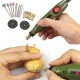 DC 12V Electric Engraver Carving Pen Power Nail Art Jewellery Tool with 8 Drill Bits