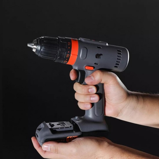 12V Cordless Multi-purposed 3 In 1 Imact Drill Driver Hammer 30Nm Electric Screwdriver Drill 2000mAh Li-ion Battery from