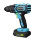 3 in 1 20V Rechargable Impact Drill Cordless Electric Screwdriver Drill with Bits