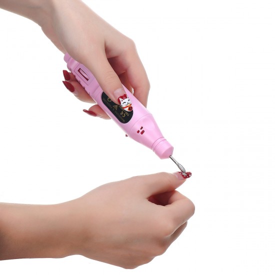 USB Portable Electric Nail Polisher Pen Nail Manicure Sharpener Nail Drill Machine
