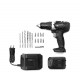 20V Cordless Dual Speed Electric Drill Driver 40NM 1500mAh Lithium Electric Screwdriver Drill 15+1 Torque Black From You Pin