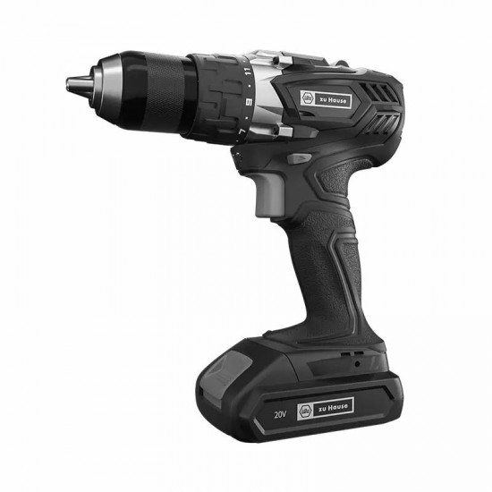 20V Cordless Dual Speed Electric Drill Driver 40NM 1500mAh Lithium Electric Screwdriver Drill 15+1 Torque Black From You Pin