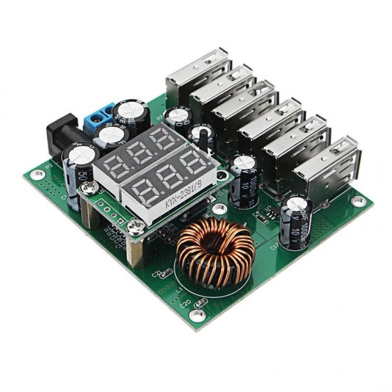 10-30V to 5V 8A DC-DC 6 USB Power Converter High Power Car Power Regulator Module