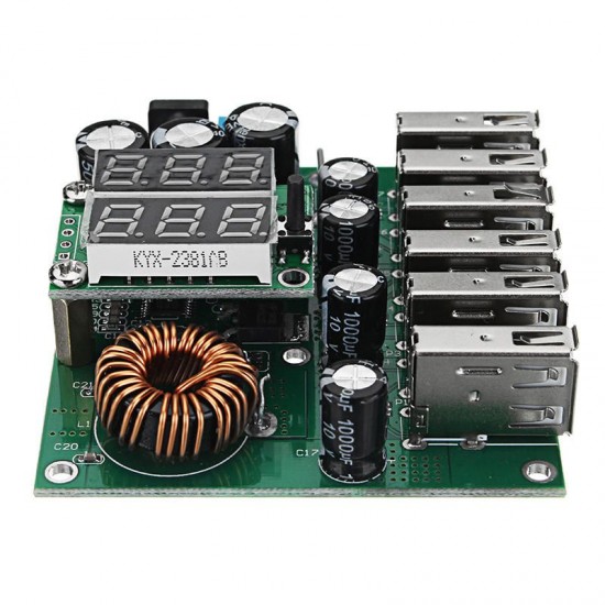 10-30V to 5V 8A DC-DC 6 USB Power Converter High Power Car Power Regulator Module