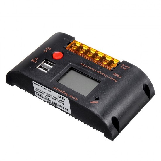 10A/20A PWM Solar Charger Controller 12V 24V Auto LCD Display Dual USB 5V 2A Output Solar Regulator with Light and Time Control