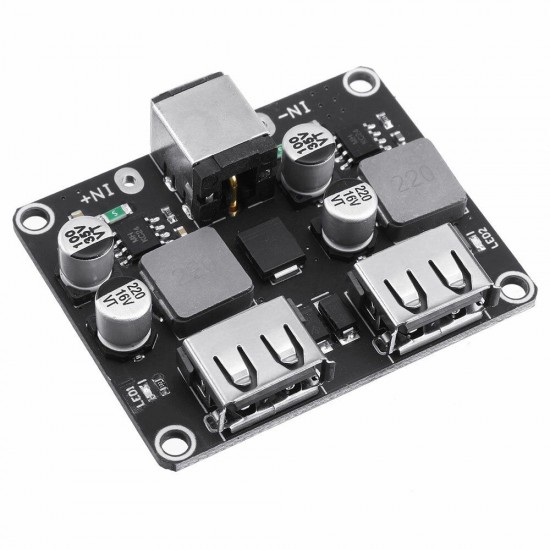 10pcs USB 2CH QC3.0 QC2.0 DC-DC Buck Converter Charging Step Down Module 6-32V 9V 12V 24V to Fast Quick Charger Circuit Board 3V 5V 12V