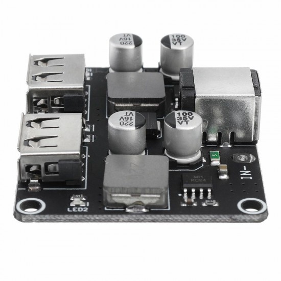 10pcs USB 2CH QC3.0 QC2.0 DC-DC Buck Converter Charging Step Down Module 6-32V 9V 12V 24V to Fast Quick Charger Circuit Board 3V 5V 12V