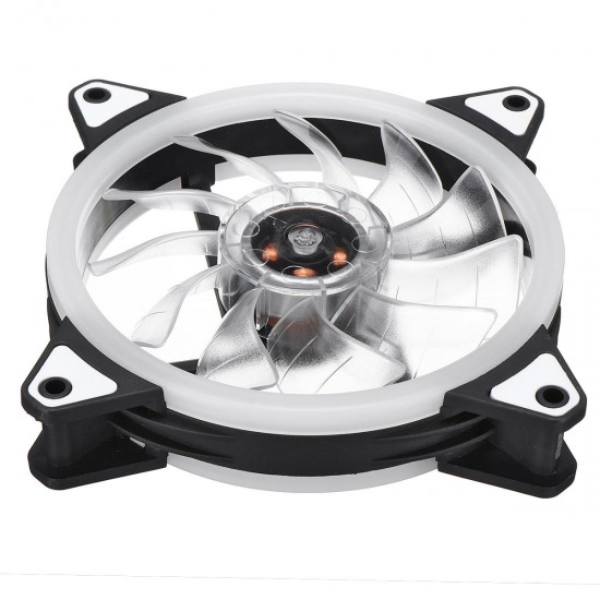 12V RGB Rainbow LED Silent Computer PC Case Cooling Cooler Fan CPU 120mm 4-Pin