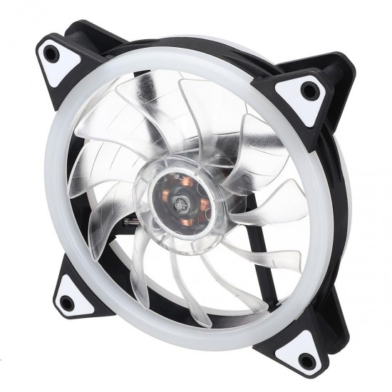 12V RGB Rainbow LED Silent Computer PC Case Cooling Cooler Fan CPU 120mm 4-Pin