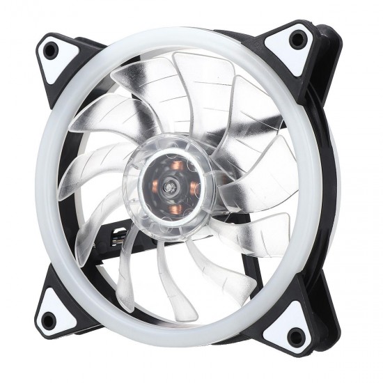 12V RGB Rainbow LED Silent Computer PC Case Cooling Cooler Fan CPU 120mm 4-Pin