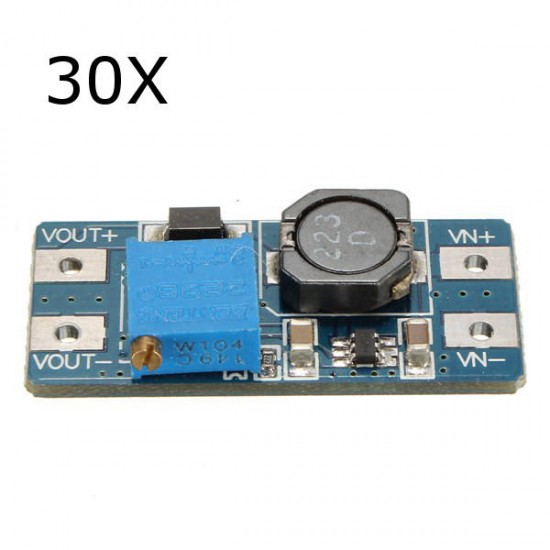 30 Pcs Step Up Power Spply Module 2A 2V-24V DC-DC Booster Power Module 30 Pcs Step Up Power Spply Module 2A 2V-24V DC-DC Booster Power Module