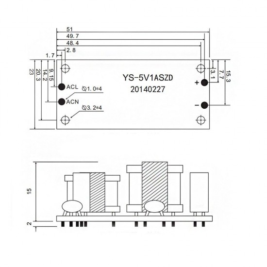 3Pcs YS-U5S AC to DC 5V 1A Switching Power Supply Module AC to DC Converter 5W Regulated Power Supply 3Pcs YS-U5S AC to DC 5V 1A Switching Power Supply Module AC to DC Converter 5W Regulated Power Supply