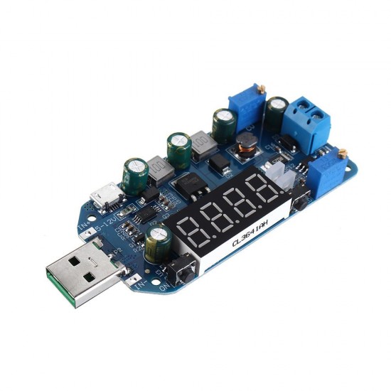 3pcs USB Boost Module 5V to 9V12V Step Up Module Adjustable Voltage Current Display Charging Router Converter without Shell