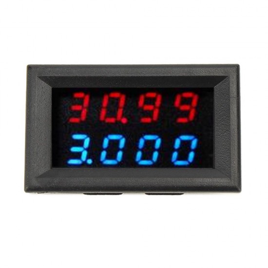 3pcs 0-33V 0-3A Four Bit Voltage Current Meter DC Double Digital LED Red+Blue Display Volt Meterr Ammeter 3pcs 0-33V 0-3A Four Bit Voltage Current Meter DC Double Digital LED Red+Blue Display Volt Meterr Ammeter