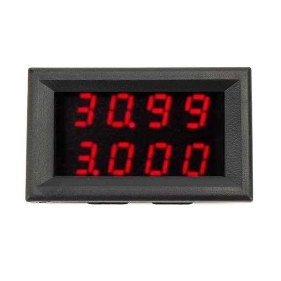 3pcs 0-33V 0-3A Four Bit Voltage Current Meter DC Double Digital LED Red+Red Display Volt Meterr Ammeter