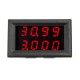 3pcs 0-33V 0-3A Four Bit Voltage Current Meter DC Double Digital LED Red+Red Display Volt Meterr Ammeter