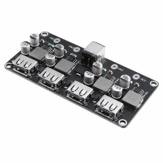 3pcs USB 4CH QC3.0 QC2.0 DC-DC Buck Converter Charging Step Down Module 6-32V 9V 12V 24V to Fast Quick Charger Circuit Board 3V 5V 12V