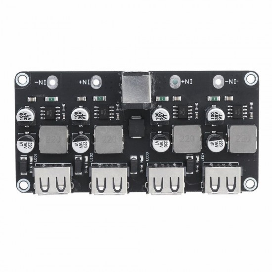 3pcs USB 4CH QC3.0 QC2.0 DC-DC Buck Converter Charging Step Down Module 6-32V 9V 12V 24V to Fast Quick Charger Circuit Board 3V 5V 12V