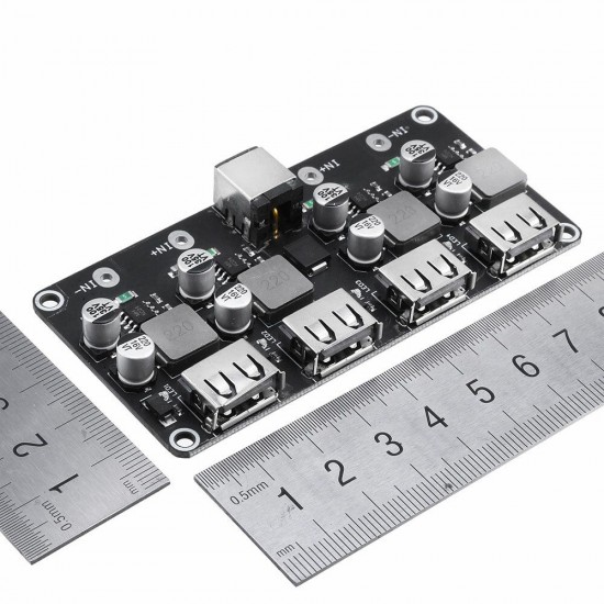 3pcs USB 4CH QC3.0 QC2.0 DC-DC Buck Converter Charging Step Down Module 6-32V 9V 12V 24V to Fast Quick Charger Circuit Board 3V 5V 12V