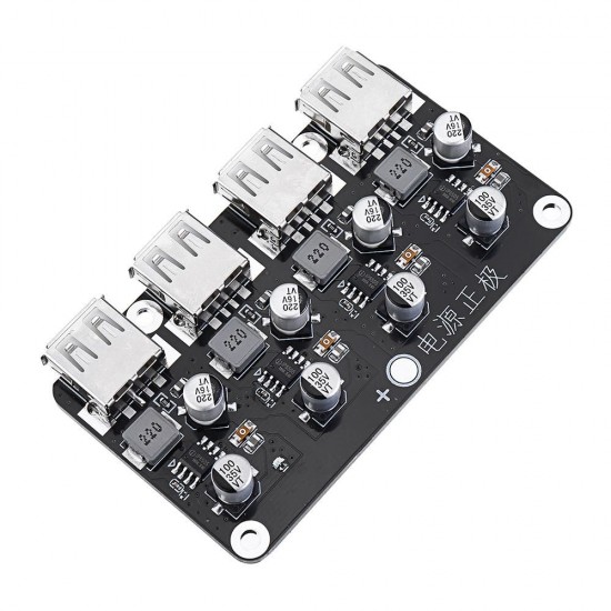 4 USB Fast Charging Module Board 12V24V to QC2.0 QC3.0 Step Down Power Supply Module 12V 24V