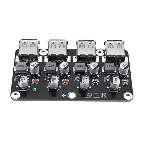 4 USB Fast Charging Module Board 12V24V to QC2.0 QC3.0 Step Down Power Supply Module 12V 24V