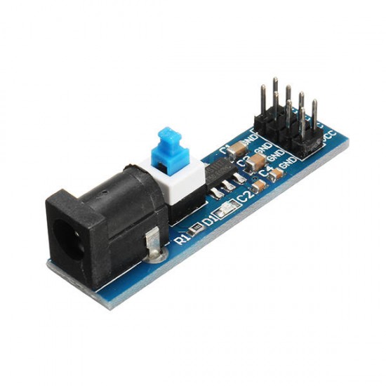 5Pcs AMS1117 5V Power Supply Module With DC Socket And Switch