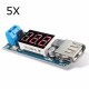 5Pcs DC-DC 4.5-40V Step Down LED Volt Meterr USB Voltage Converter Buck Module 5V/2A 5Pcs DC-DC 4.5-40V Step Down LED Volt Meterr USB Voltage Converter Buck Module 5V/2A