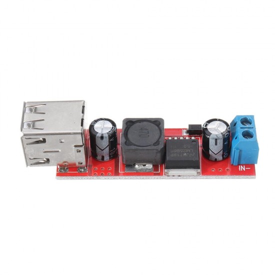 5pcs Dual USB Output 9V/12V/24V/36V to 5V DC-DC Vehicle Charging 3A Buck Voltage Regulator Power Supply Module