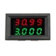 5pcs 0-33V 0-3A Four Bit Voltage Current Meter DC Double Digital LED Red + Green Display Volt Meterr Ammeter