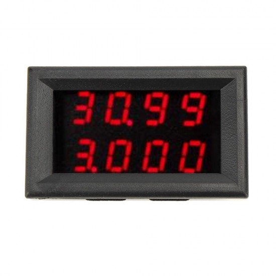 5pcs 0-33V 0-3A Four Bit Voltage Current Meter DC Double Digital LED Red+Red Display Volt Meterr Ammeter