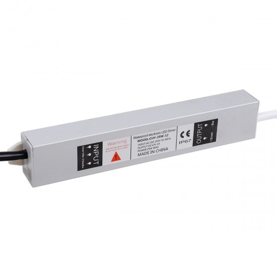 AC110V-240V to DC12V 24W 2A LED Waterproof Switching Power Supply