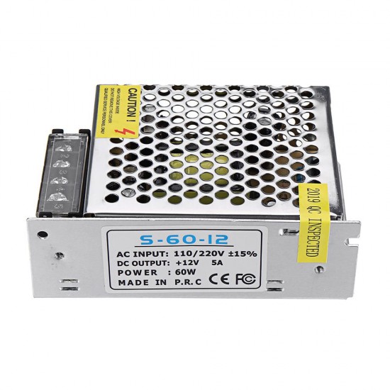 AC110V-240V to DC12V 5A 60W Switching Power Supply 110*78*38mm