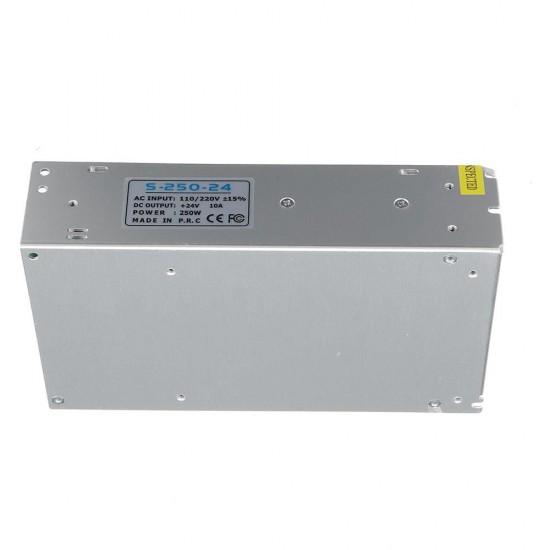 AC110V/220V to DC24V 10A 250W Switching Power Supply without Fan 200*110*50mm AC110V/220V to DC24V 10A 250W Switching Power Supply without Fan 200*110*50mm