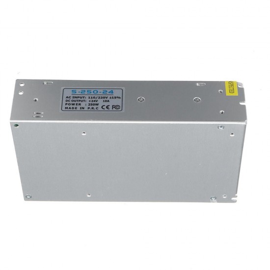 AC110V/220V to DC24V 10A 250W Switching Power Supply without Fan 200*110*50mm