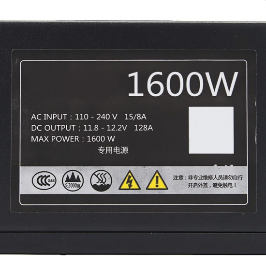 BTB1600W Power Supply Suitable For A6 A7 S7 S9 L3 R4 Miner 10x6 Pin